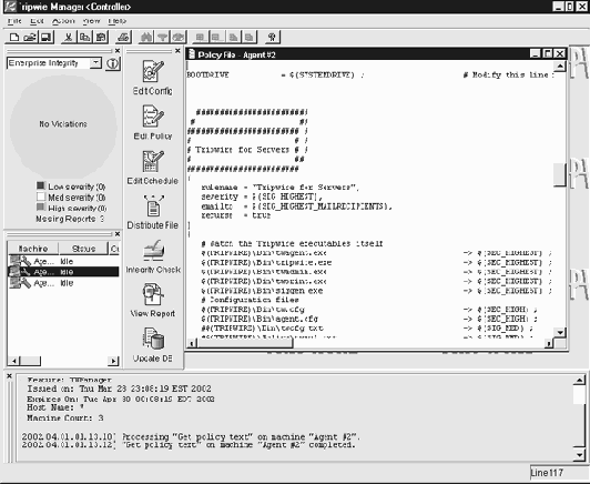 Использование Tripwire Manager