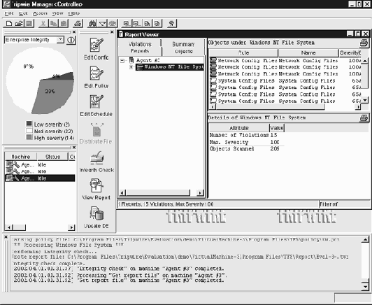 Использование Tripwire Manager