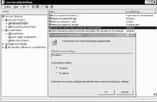 Локальная политика безопасности в Windows 2000 и Windows XP