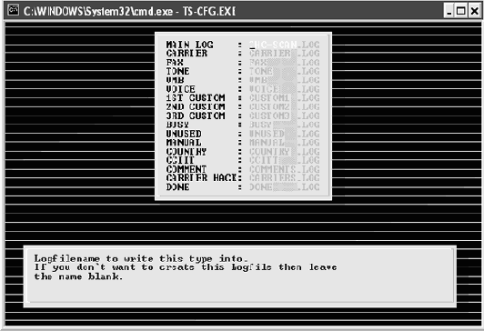 Реализация: конфигурирование инструмента THC-SCAN